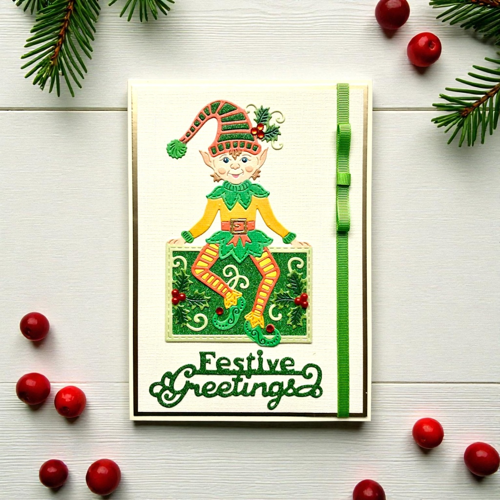 Sweet Dixie Festive Greetings Sentiment die set