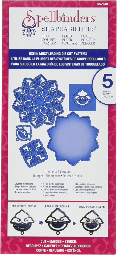 Spellbinders Shapeabilities - Triumphant Blossom Cut, Fold & Tuck