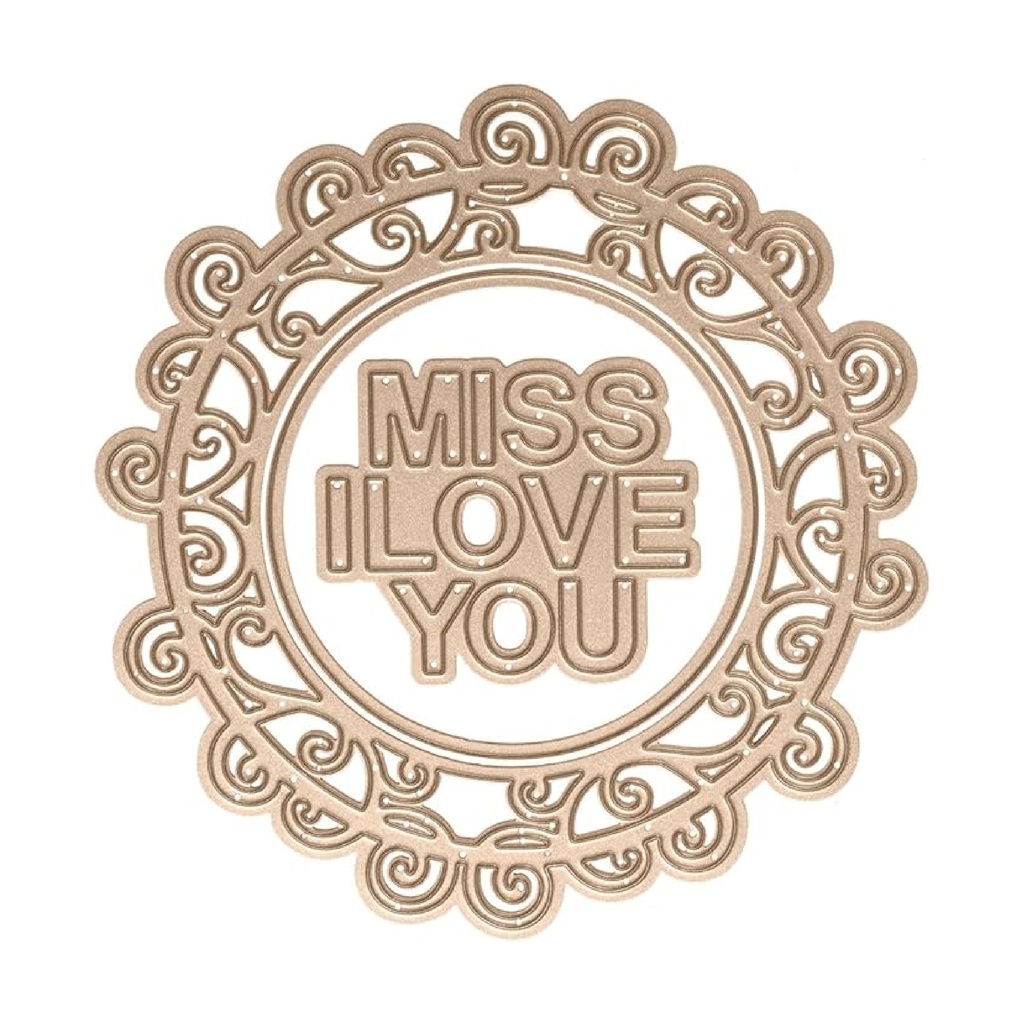 Miss You Swirl Etched Die