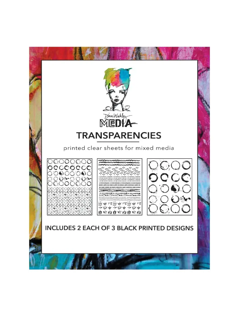 Dina Wakley MEdia Transparencies - Pattern Play Set 2