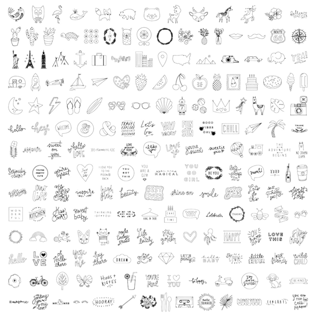 We R Makers Foil Quill USB - Icons & Words (200 designs)