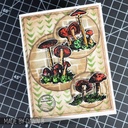 Tim Holtz Mixed-Media Stamps & Stencil Set #12 - Tiny Toadstools