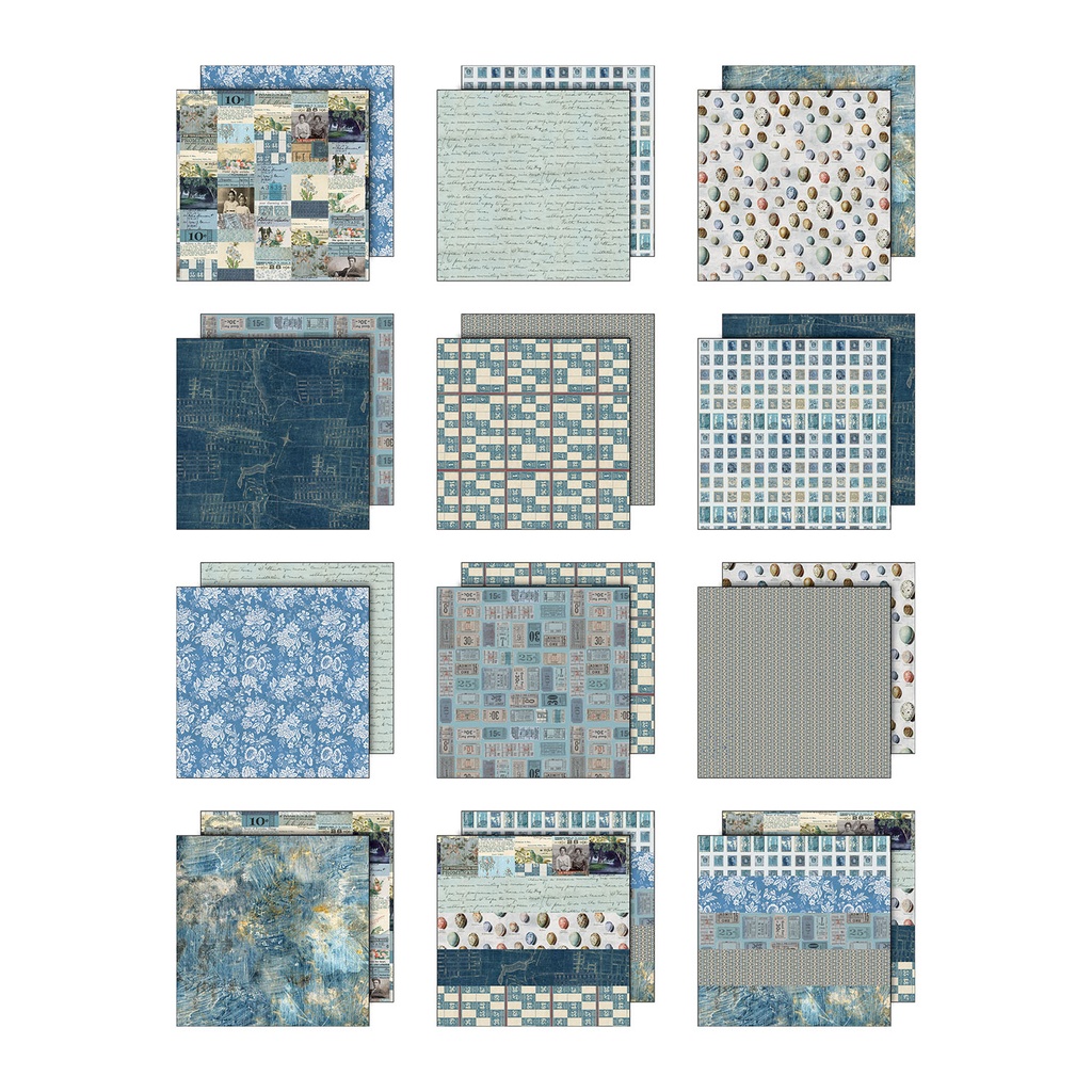 Tim Holtz Idea-ology Palette Collection: Blue 12 x 12