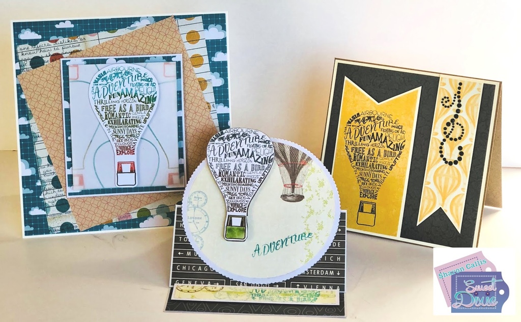 Sweet Dixie Typography Up Up and Away stamp set by Sharon Callis