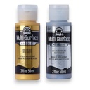 FolkArt - Metallic & Glitterific Paint Set - 4 colours (2oz) 