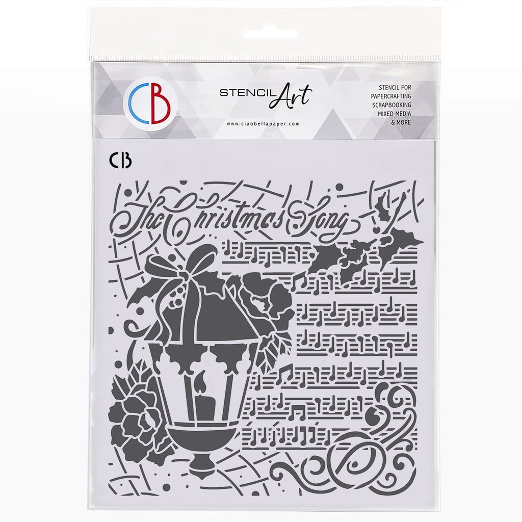 Ciao Bella Paper - Christmas Songs 8"x8" Stencil