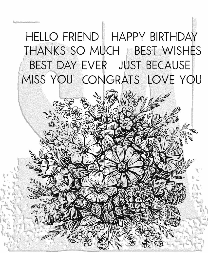 Tim Holtz - Stampers Anonymous Cling Stamps - Floristry