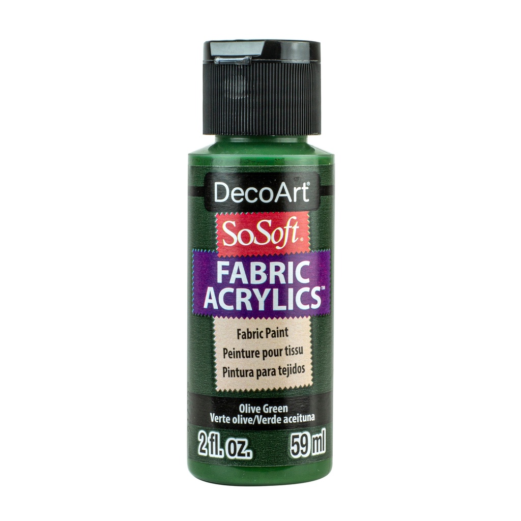 DecoArt SoSoft Fabric Paint 2oz - Olive Green