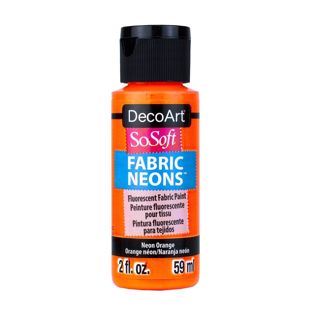 DecoArt SoSoft Neon Fabric Paint 2oz - Orange