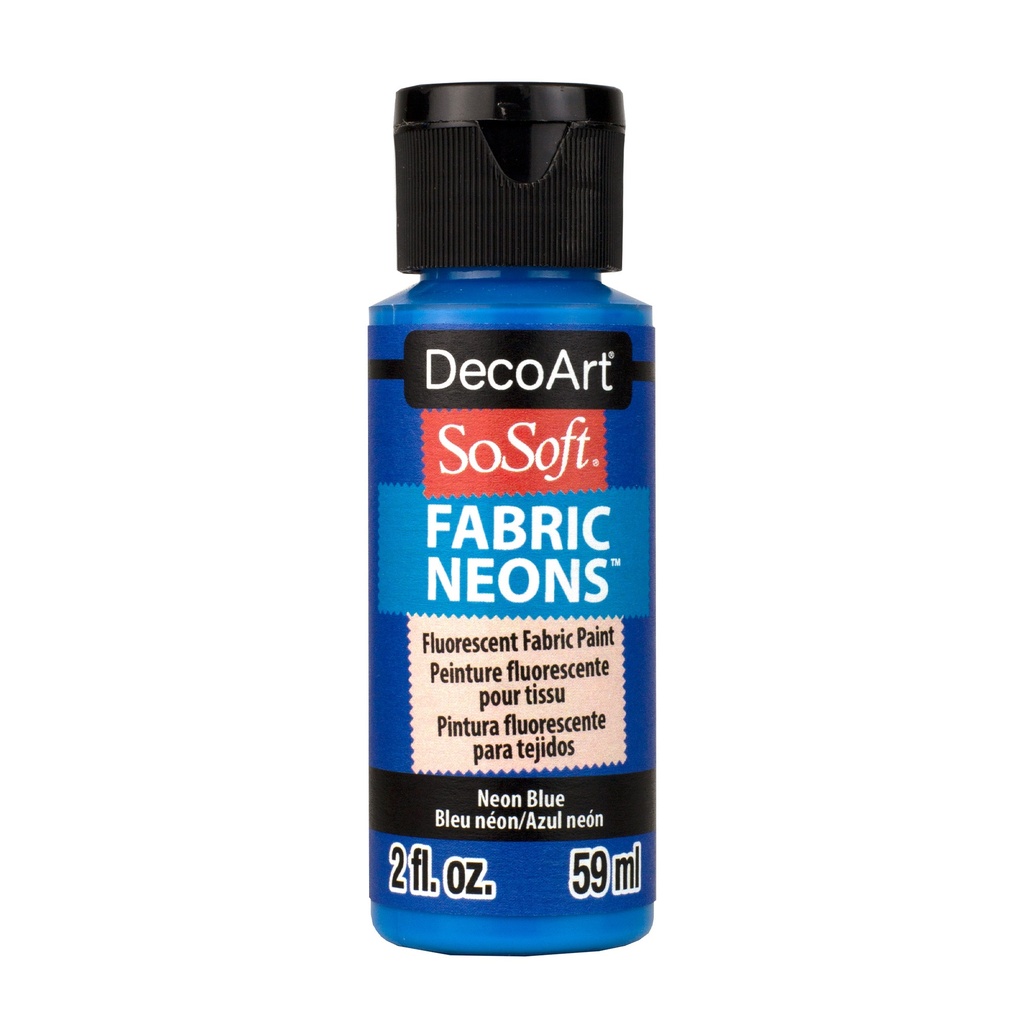 DecoArt SoSoft Neon Fabric Paint 2oz - Blue