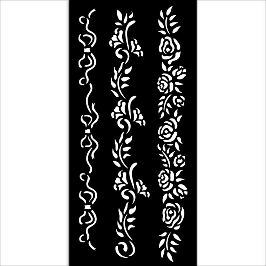 Stamperia - Timeless - 3 Borders Stencil (12x25cm)