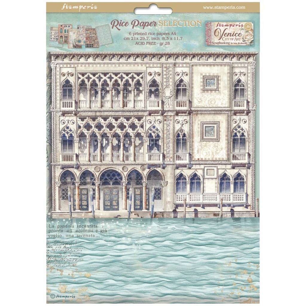 Stamperia - Venice City of Art - A4 Rice Paper Selection (6 designs)