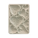Stamperia -  Alice in Christmas - Simple Hearts A5 Silicon mould