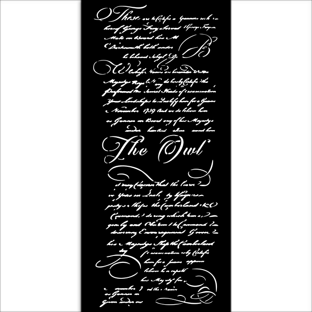Stamperia - The Owl's House - Letter Stencil (12cmX25cm)