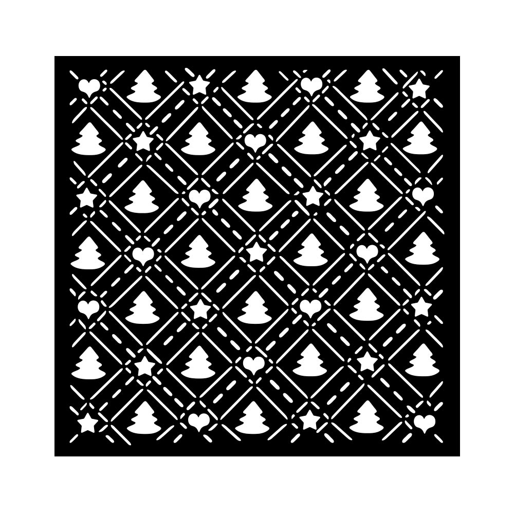 Stamperia - Candy Christmas - Tree Pattern Stencil (18x18cm)  