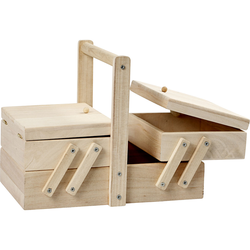 Wooden Sewing box - single