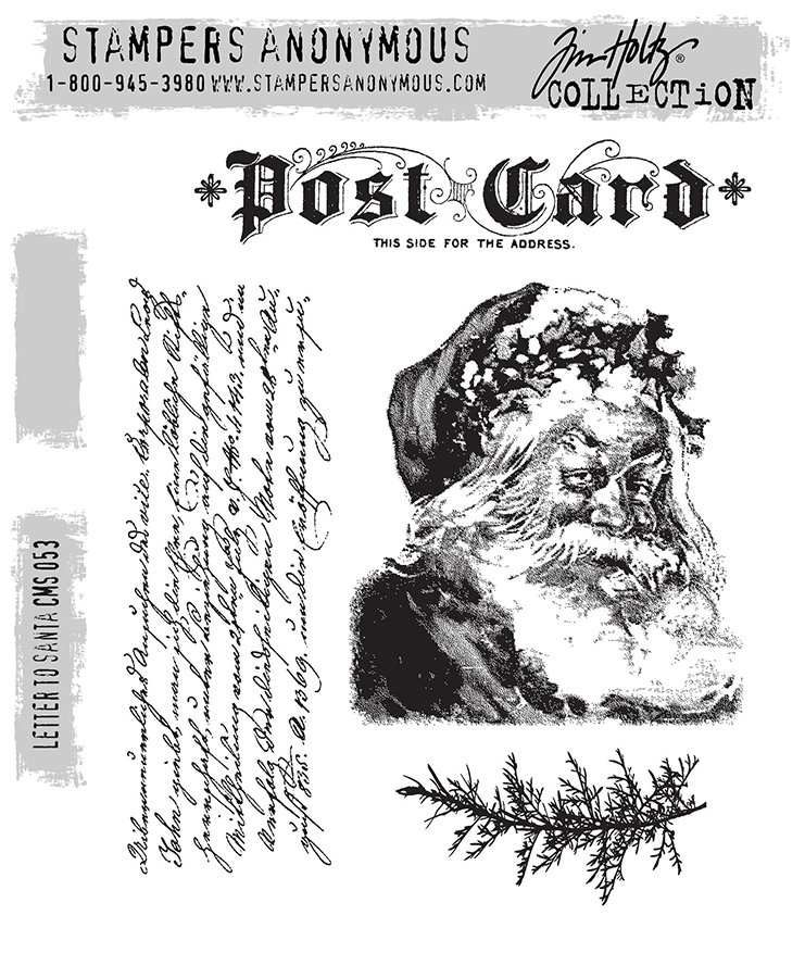 Tim Holtz - Stampers Anonymous Cling Stamps - Letter To Santa