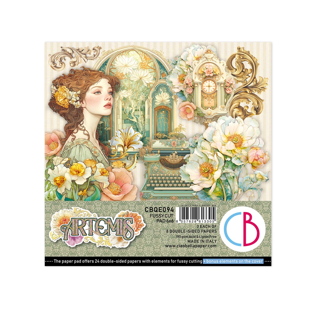 Ciao Bella Paper - Artemis - 6"x6" Fussy Cut Pad