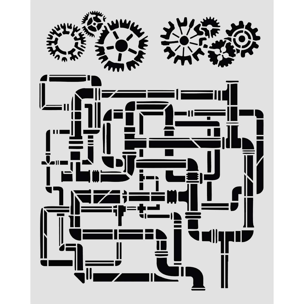 Stamperia - Gardens of Time - Tubes Stencil (20x25cm) 