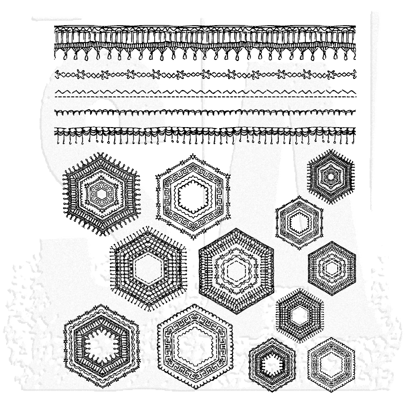 Tim Holtz - Stampers Anonymous Cling Stamps - Patchwork Pieces