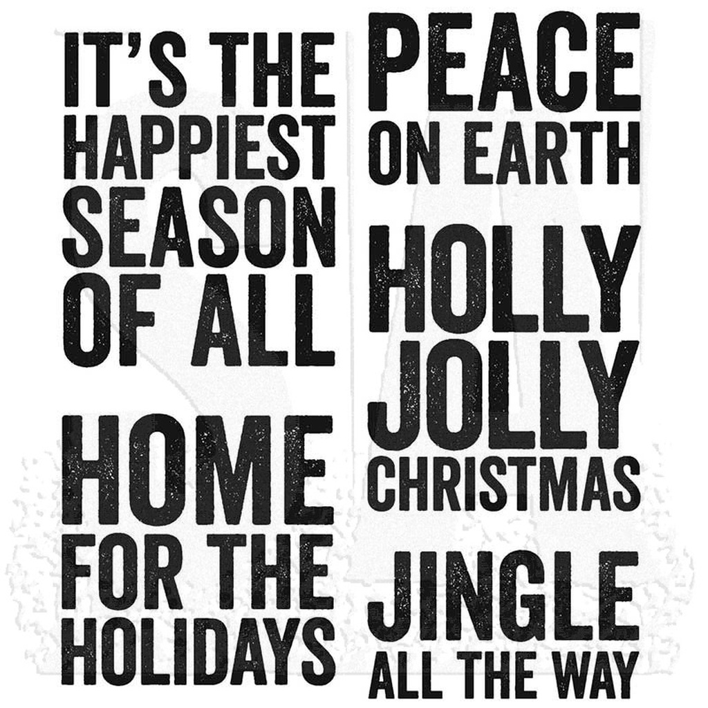 Tim Holtz - Stampers Anonymous Cling Stamps - Bold Tidings 3