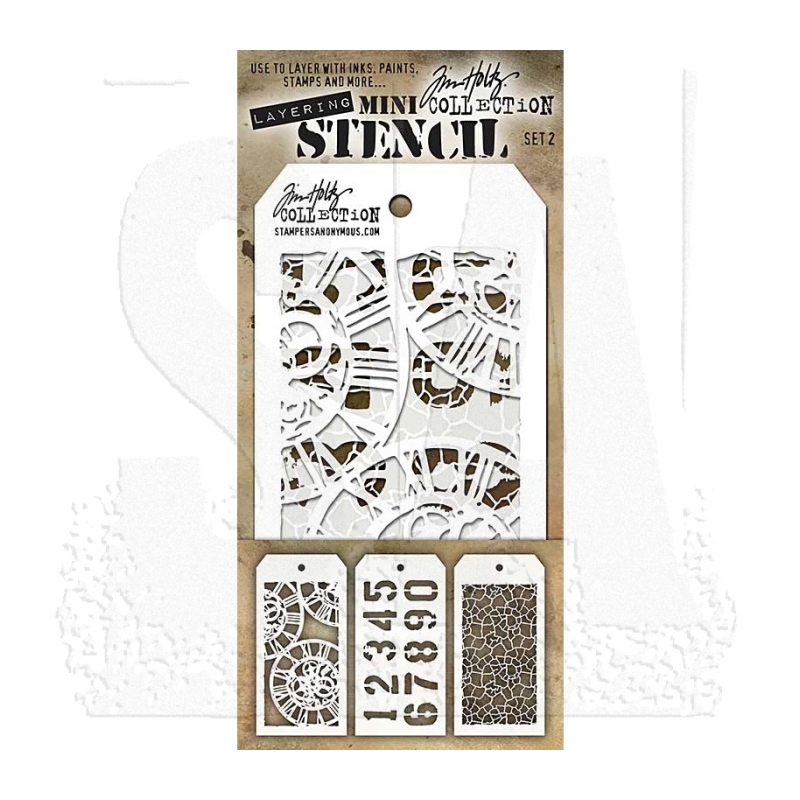 Tim Holtz Mini Layering Stencil Set # 2