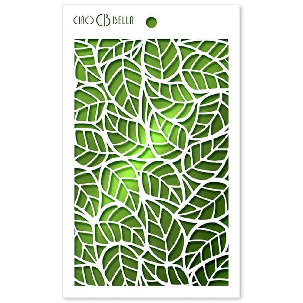 Ciao Bella Texture Stencil 5" x 8" - Leaves