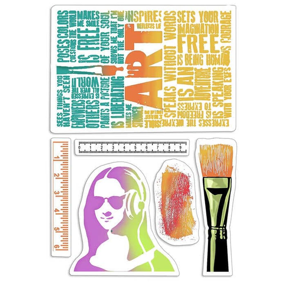 4"x6" Stamps Art Rulers