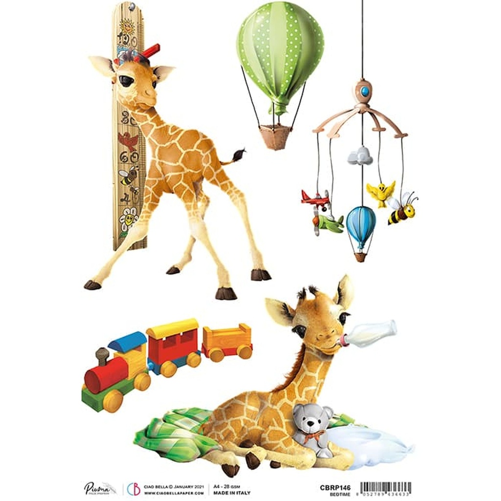 Ciao Bella Paper - Bedtime A4 rice paper (SINGLE Sheet)