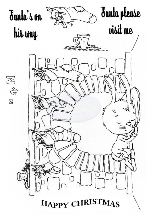 Personal Impressions Santa Please Visit stamp set