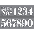 DecoArt Classic Numbers 6"x18" stencil (2 pack)