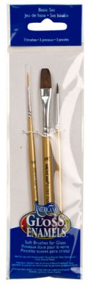 DecoArt Designer's Glass Art Brush Set - Basic