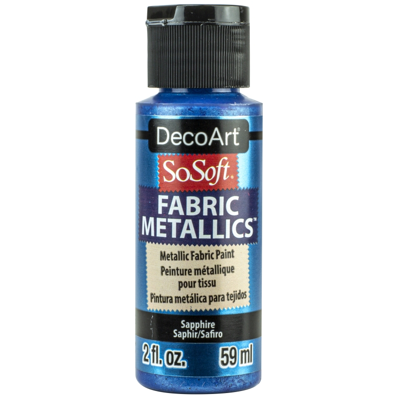 DecoArt SoSoft Metallic Fabric Paint 2oz - Sapphire