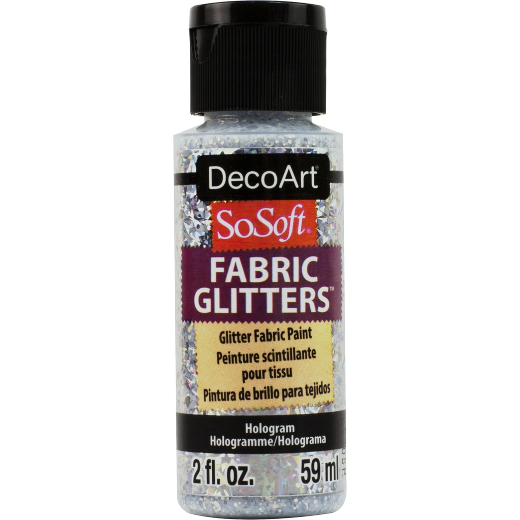 DecoArt SoSoft Glitter Fabric Paint 2oz - Hologram