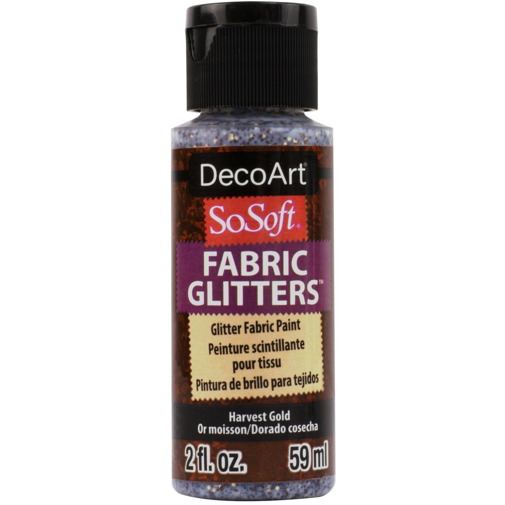 DecoArt SoSoft Glitter Fabric Paint 2oz - Harvest Gold 