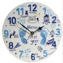 Clock Face 10mm hole, embossed numbers (carton of 6)