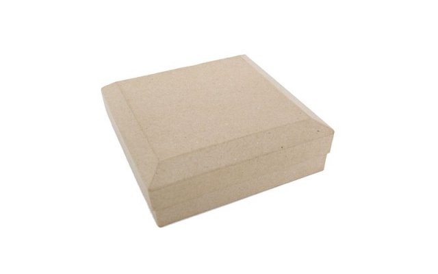 Paper Mache Square Low Box (6 pieces)