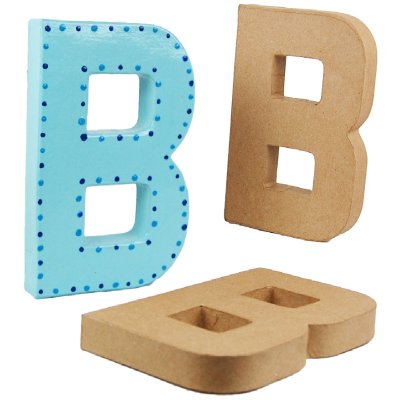 PaperMache Letter 8.25" B PACK OF 3
