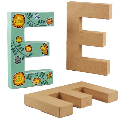 PaperMache Letter 8.25" E PACK OF 3
