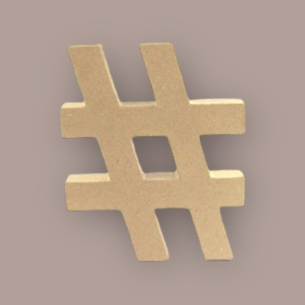 Hashtag 8.25" - Pack of 3