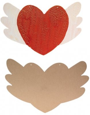 MDF Heart with Angel wings