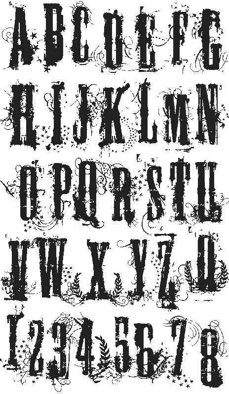Tim Holtz - Stampers Anonymous Cling Stamps - Grunge Alphabet