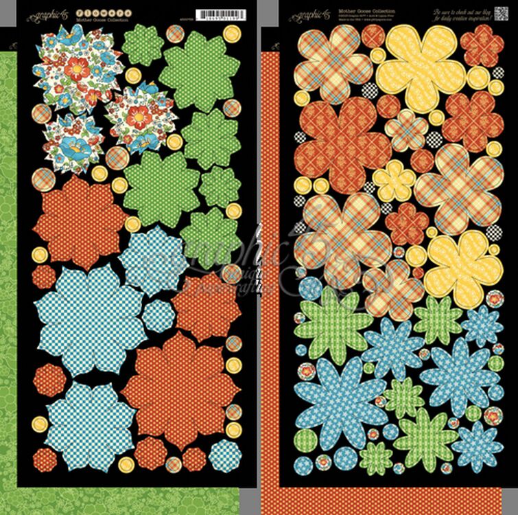 Graphic 45 - Mother Goose Cardstock Flowers