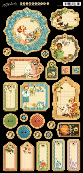 Graphic 45 - Children's Hour Journaling Chipboard