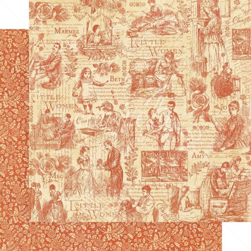 Graphic 45 - Little Women - Time to Cherish 12"x12" Paper (x10 Sheets)