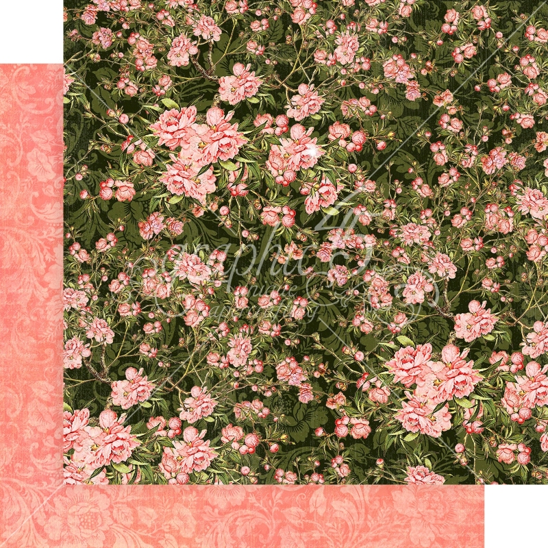 Graphic 45 - Floral Shoppe - Verdant Blossoms 12"x12" Paper (x10 Sheets)