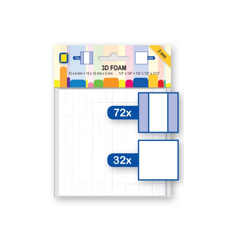 3D Foam Square and Rectangle Pads