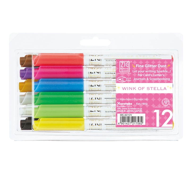 Wink of Stella Real Glitter Marker Pens (x12 colours) 