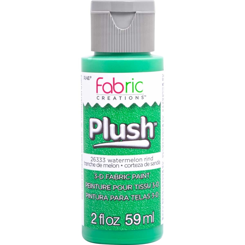Plaid Fabric Creations™ 3D Plush Fabric Paint - Watermelon (2oz)