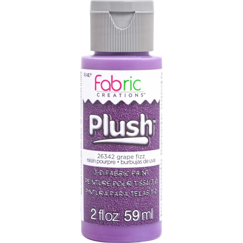 Plaid Fabric Creations™ 3D Plush Fabric Paint - Grape Fizz (2oz)